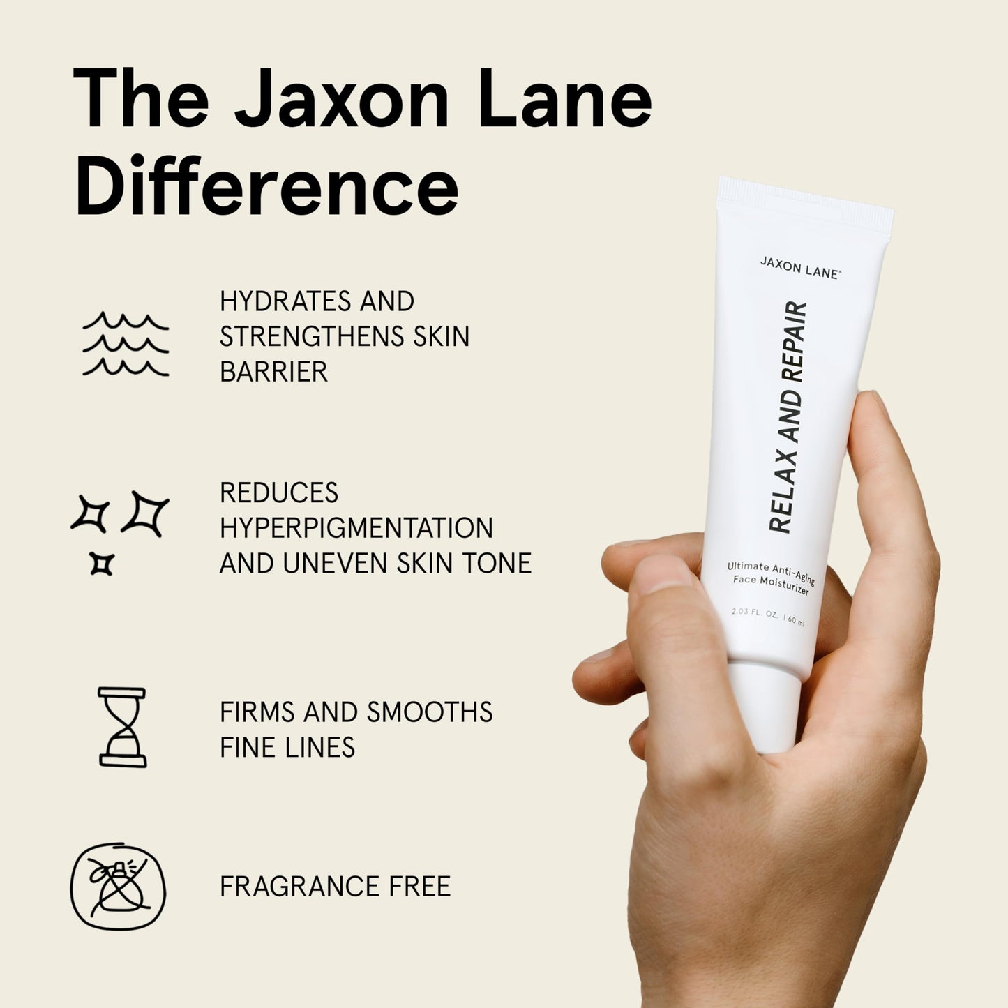 JAXON LANE Relax and Repair Korean Face Moisturizer for Men, 1 Pack