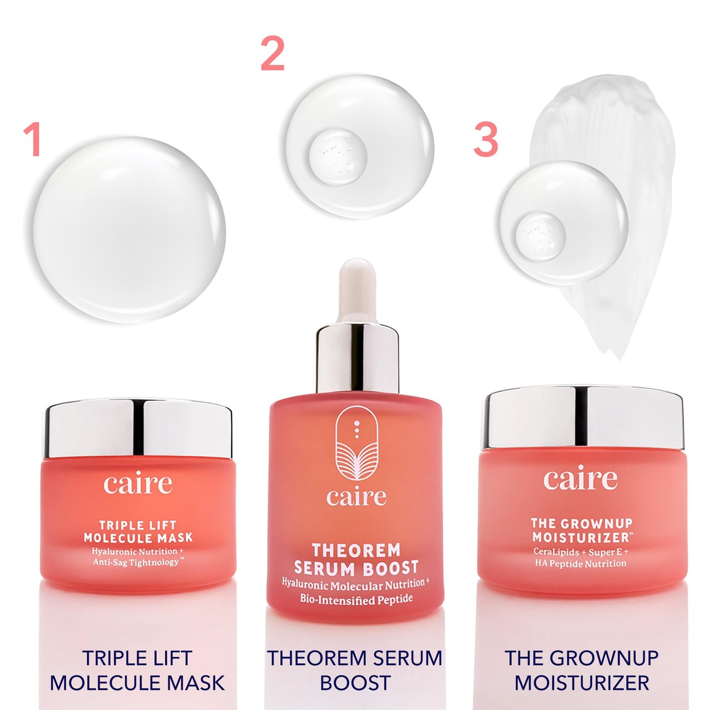 Caire Beauty Anti Aging Hyaluronic Acid Gel Cream Face Lift Molecule Mask, Skin Lift Gel Moisturizer For Face, Neck and Chest -15ml