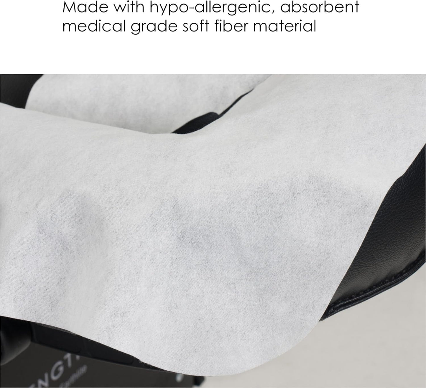 EARTHLITE Flat Disposable Face Cradle and Headrest Covers, 500-Pack, Medical-Grade, Ultra Soft, Luxurious, Non-Sticking for Massage Tables & Chairs, White