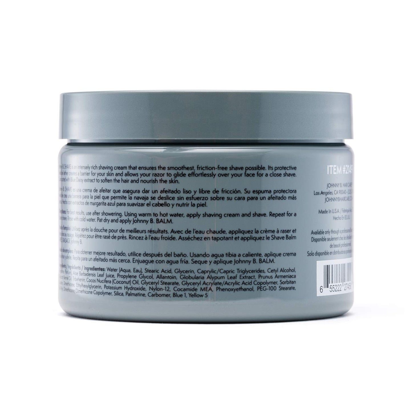JOHNNY B. Premium Men's Shave Cream 12 oz.