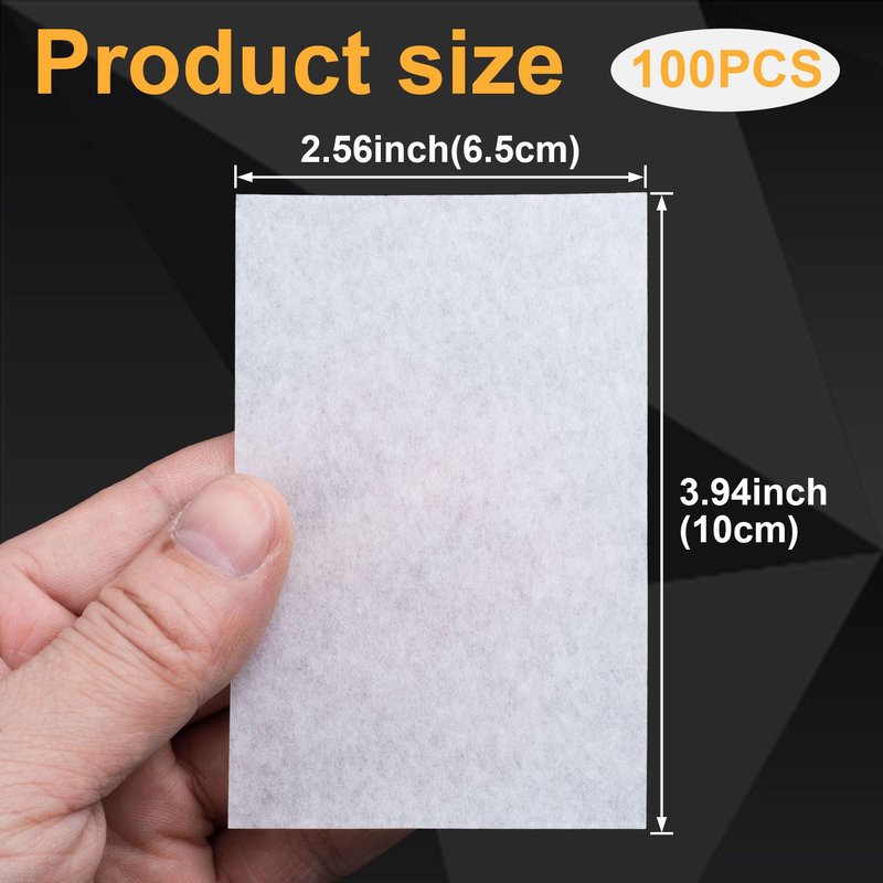 CustomyLife 100pcs Perm Paper for Hair, Heat-Resistant End Tissue for Hair Perm, Disposable Curling Paper for Salon Shop- White