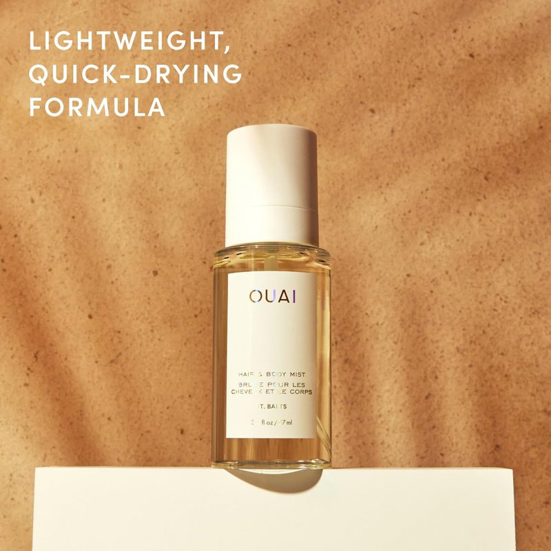OUAI St. Barts Hair and Body Mist - Tropical-Scented Hair Perfume and Body Spray - Notes of Dragonfruit, Orange Blossom, Tuberose & Musk (3.3 Fl Oz)