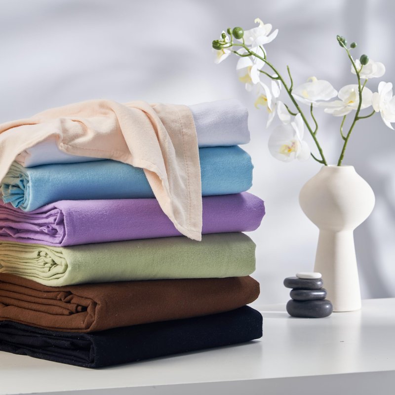 Master Massage Cotton Flannel Sheets Set (3 Piece Set) Massage Table Cover Set, Beauty Salon SPA Bed Replacement Cover, Includes Table Cover, Face Cushion Cover, Table Sheet, Pure White