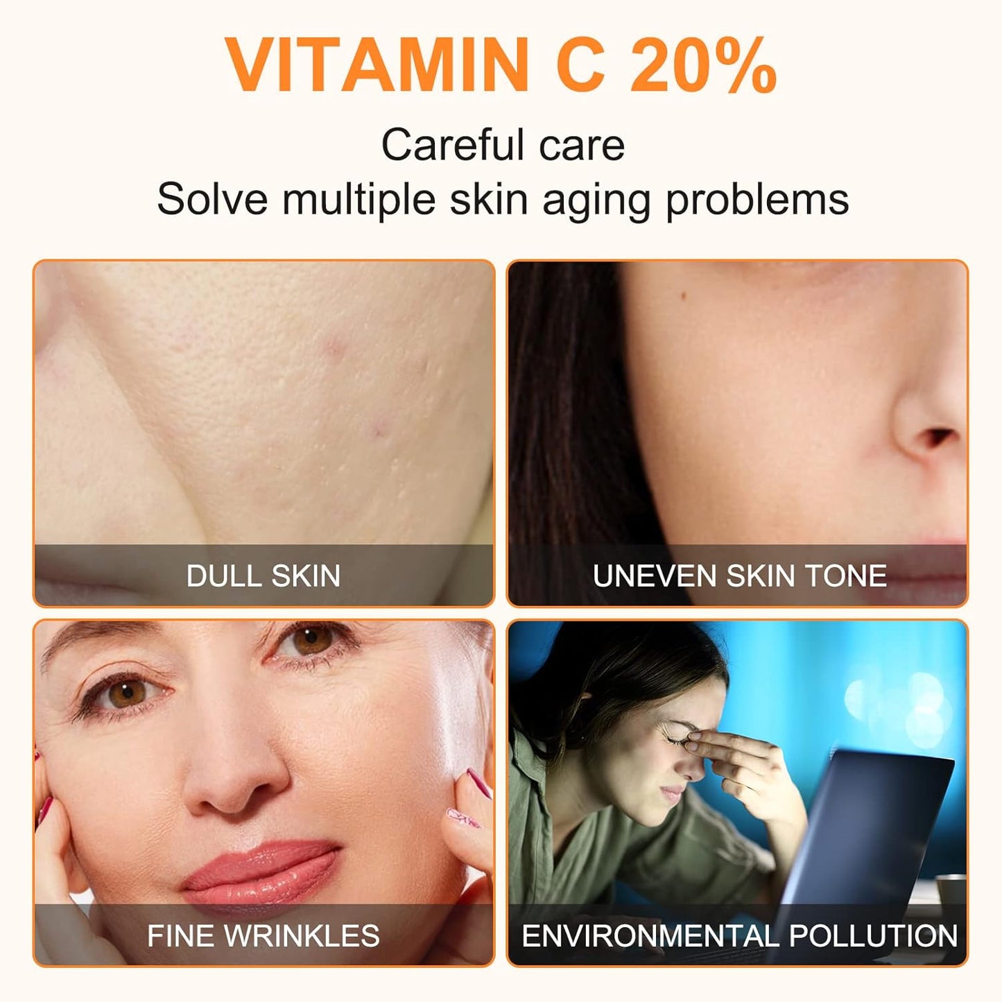 Vitamin C Serum for Face - 20% Concentration with Hyaluronic Acid & Retinol | Anti-Aging, Hydrating, 60ml