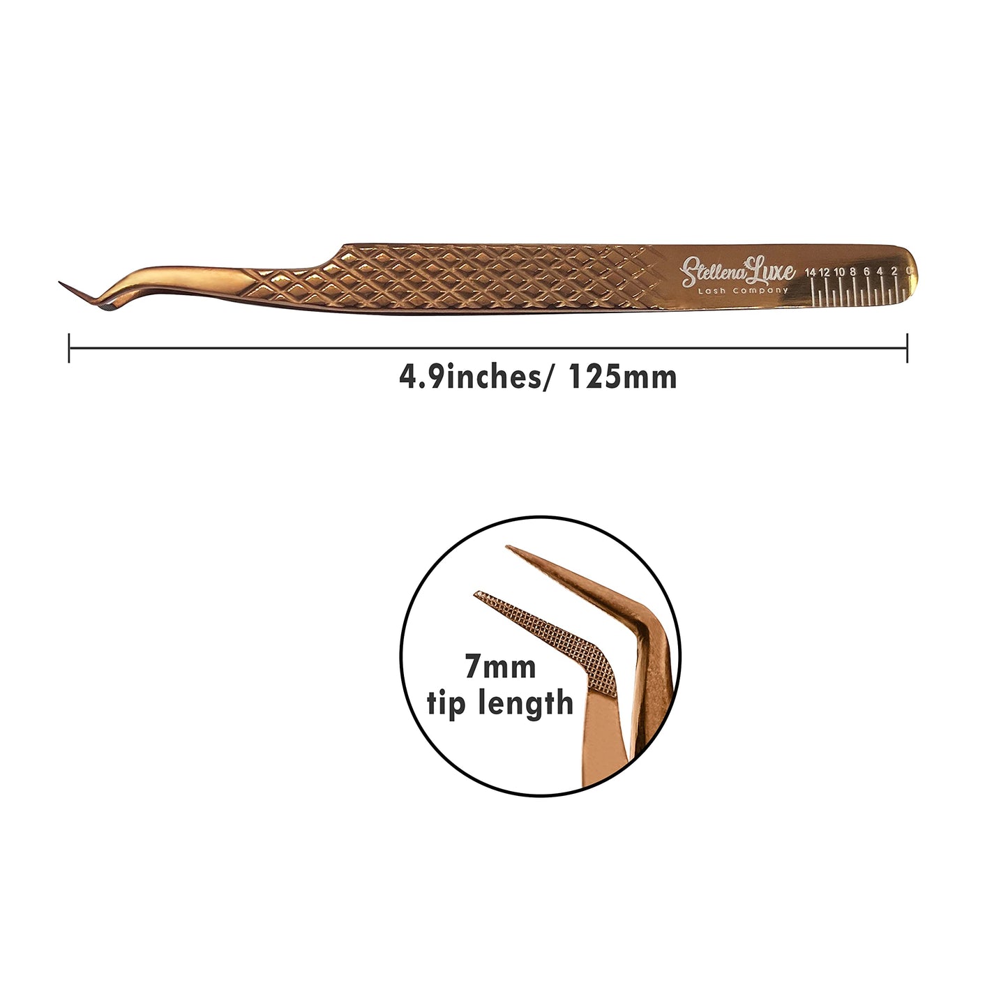 STELLENA LUXE Z Volume Tweezer Z TIP with Fiber Tip Volume Mega Volume and Classic Eyelash Tweezer For Eyelash Extensions, for Handmade Promade Premade Mega Volume Lash Fans…