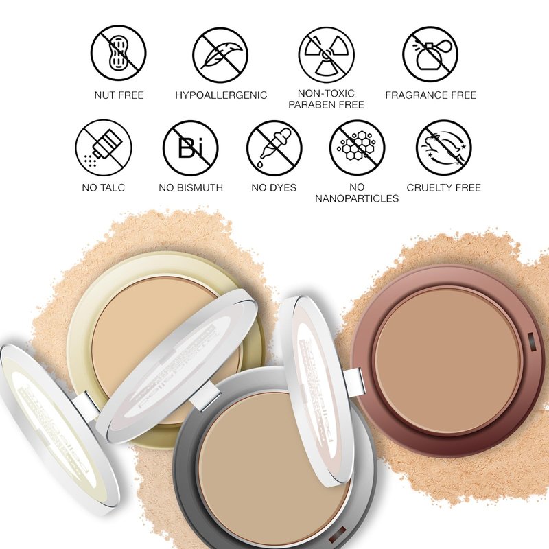 Bellapierre Pressed Banana Setting Powder – Compact Color-Correcting Banana Powder, Matte Translucent Finish, Under-Eye Brightening Baking Powder, Talc-Free, Lightweight – Medium – 0.28 oz