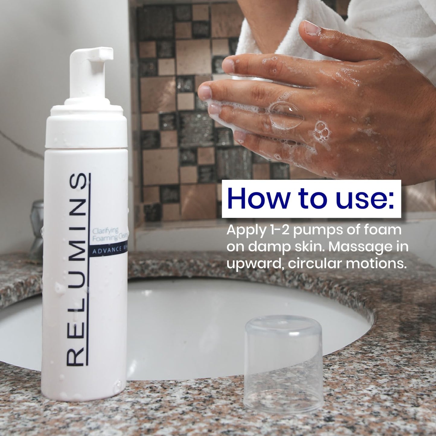 Relumins Advance Clarifying Foaming Cleanser | Gentle & Effective Facial Cleanser for Sensitive Skin | Removes Dirt, Oil & Makeup, Non-Drying Formula – 200ml