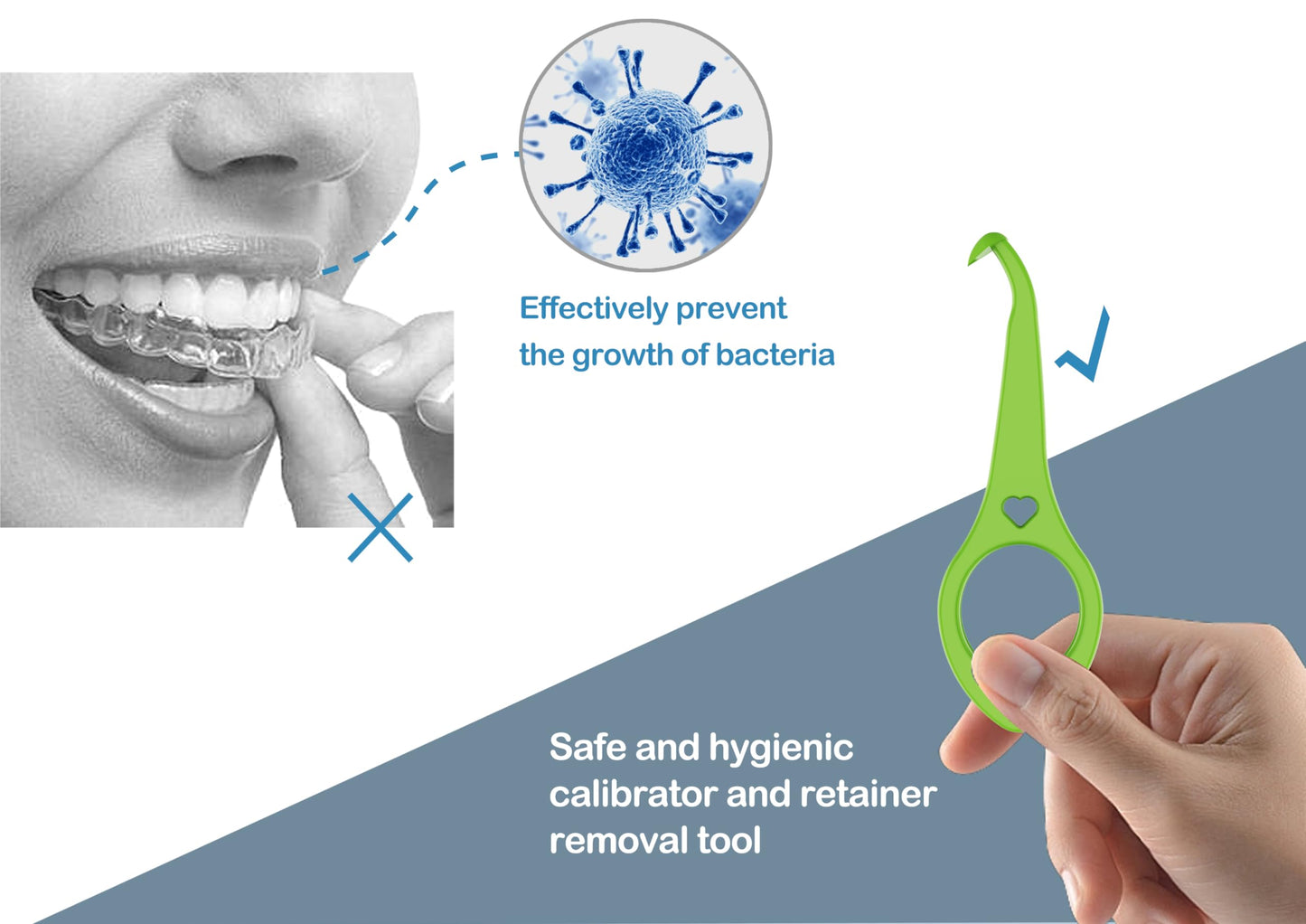 Clear aligner removal tool-invisible removable braces, invisible aligner remover-aligner remover-fixer remover (40pcs)