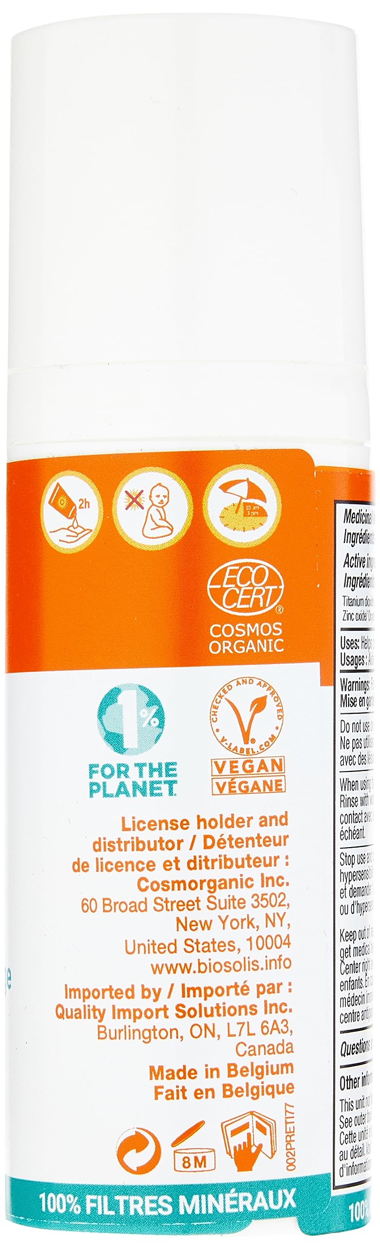 Biosolis Face Sunscreen and Neck Lotion SPF 50 - Dry Non-Sticky, Mineral Formula - Enriched with Aloe Vera - Perfume-Free and Vegan - 1.7 oz
