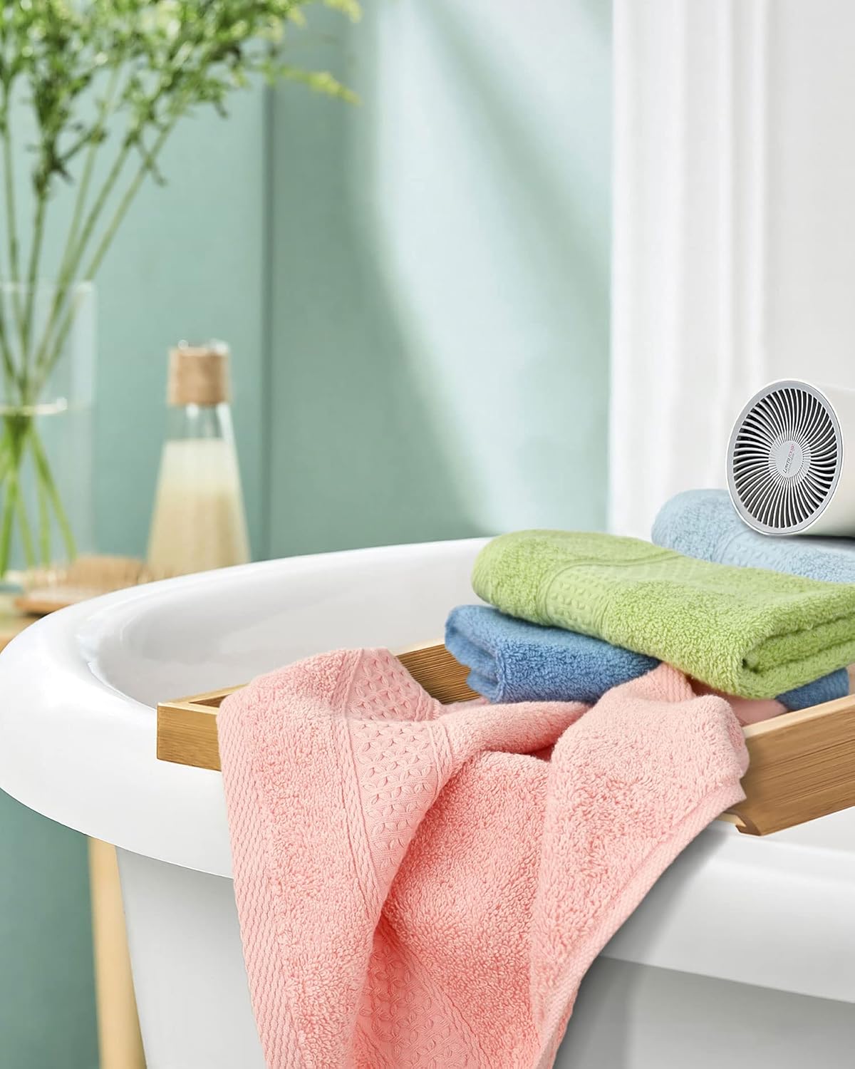 Cotton Hand Towels and Wash Cloths Set - Assorted Colors | 6 Towels & 6 Washcloths