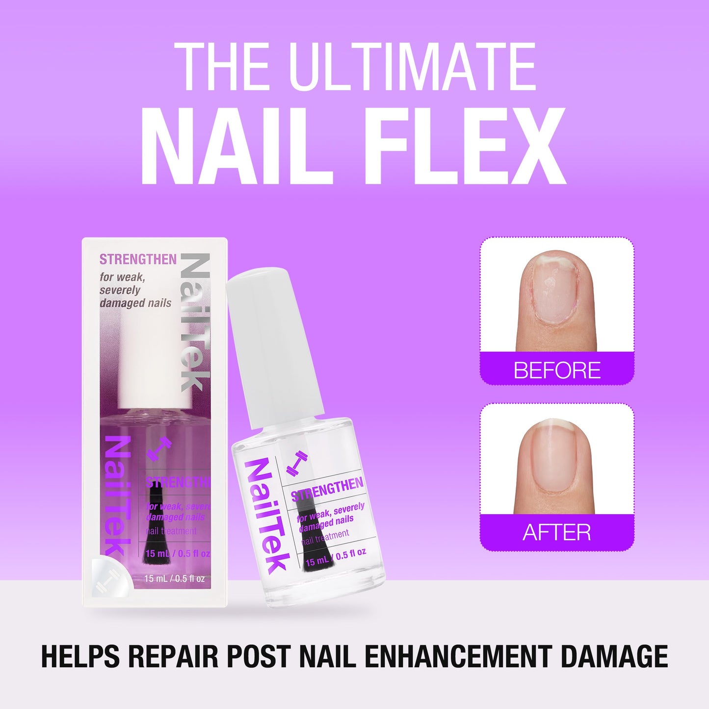 Nail Tek Formula 4 Xtra Nail Strengthener Polish – Protein-Enriched Repair Treatment for Weak & Damaged Nails, 0.5 fl oz