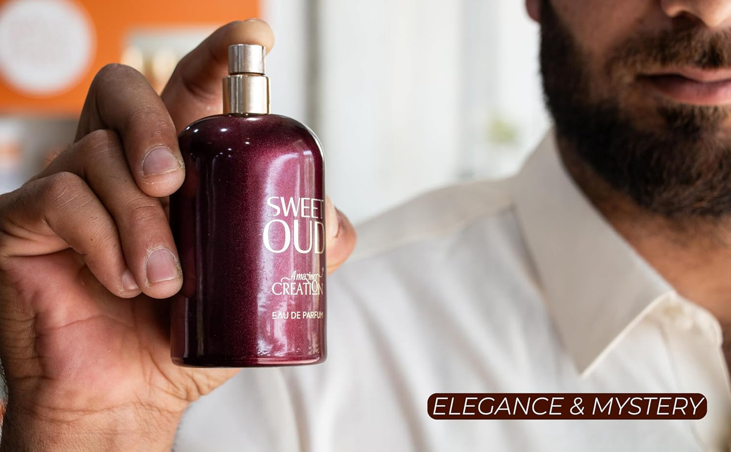 Sweet Oud Eau de Parfum for Men & Women - Long-Lasting Fragrance | 3.4 fl oz / 100ml