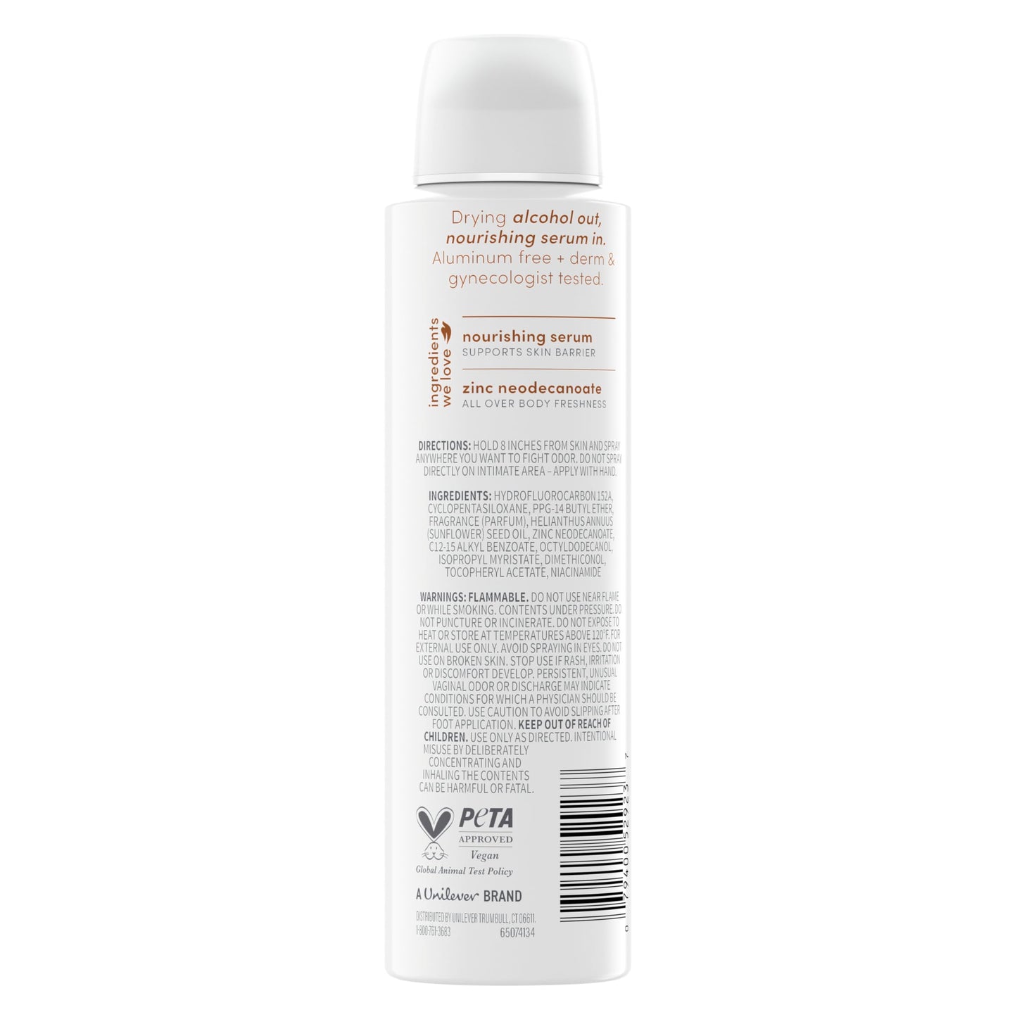 Dove Whole Body Deodorant Spray for Women, Alcohol Free, Scent: Coconut Vanilla, 4 oz