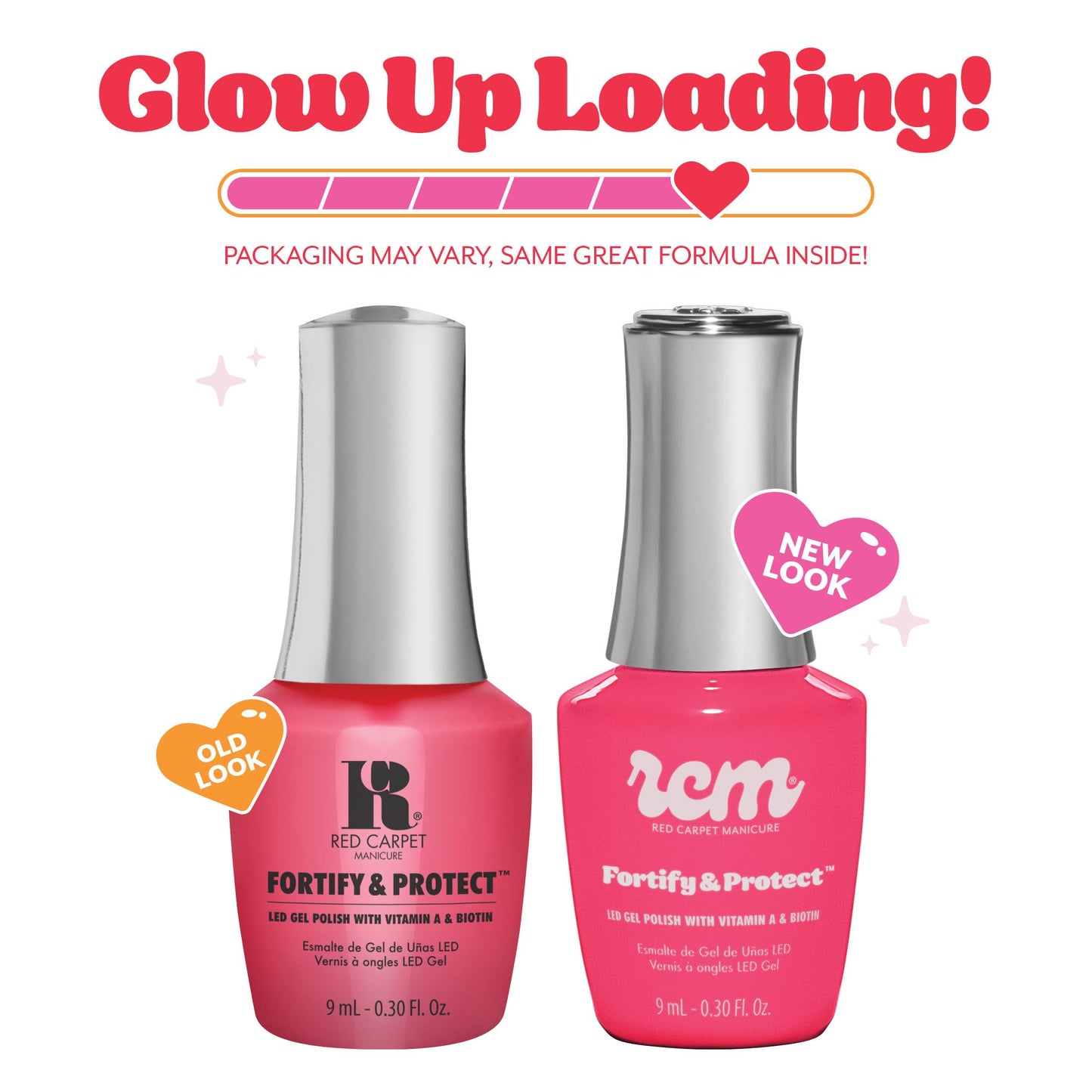 RC Red Carpet Manicure Fortify & Protect Rosy Mauve Crème Gel Polish for Strong, Healthy Nails - Infused with Vitamin A & Biotin - (Made for Me) LED Nail Gel Color, 0.3 Fl Oz