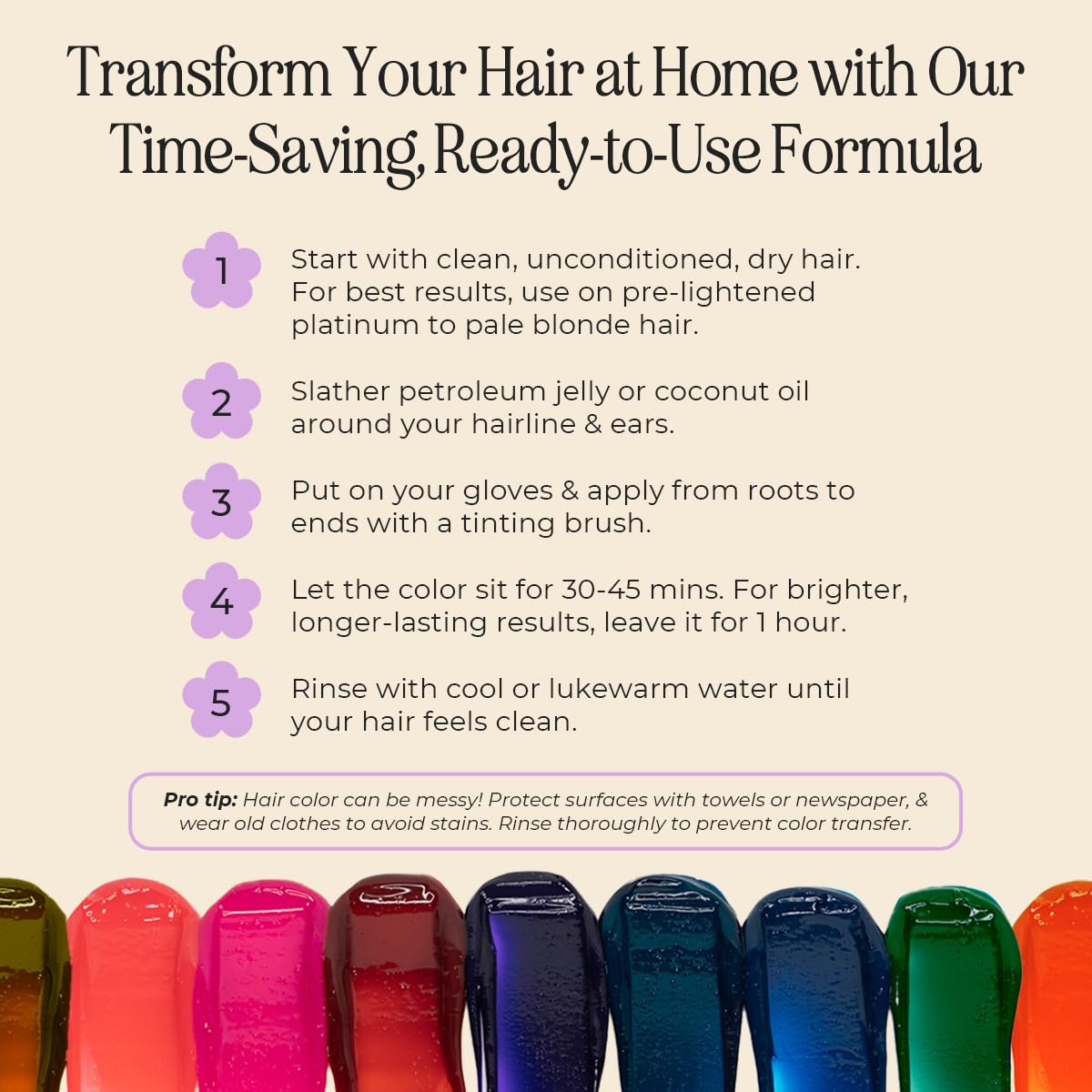 INH Hair Dye Set - Flamingo Topaz Pink & Amethyst Dark Purple Semi Permanent Hair Color Duo, Vegan Color Depositing Conditioner, Ammonia & Sulfate-Free, No Bleach, No Peroxide, Ready to Use, 6oz