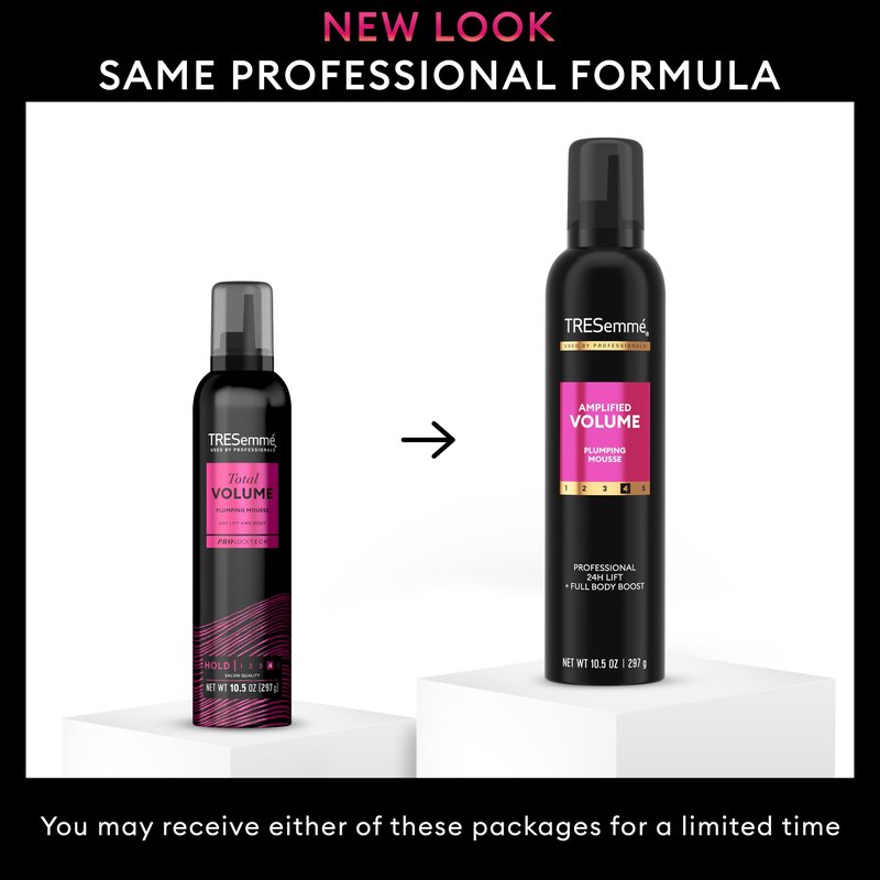 TRESemmé Plumping Mousse Amplified Volume for 24H Lift and Body with Pro Lock Technology 10.5 Fl Oz