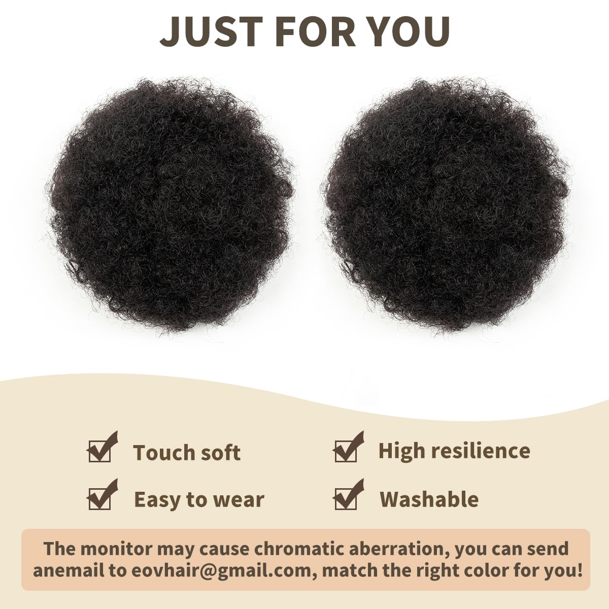 isheeny 2PCS Afro Puff Drawstring Ponytail Extensions For Black Women, Black Afro Wigs Comfortable And Lightweight Hairpieces