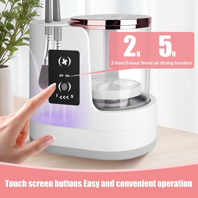 Electric Makeup Brush Cleaner Machine - 3-in-1 Automatic Washer & Dryer for All Brush Sizes | USB Cosmetic Tool (XL)