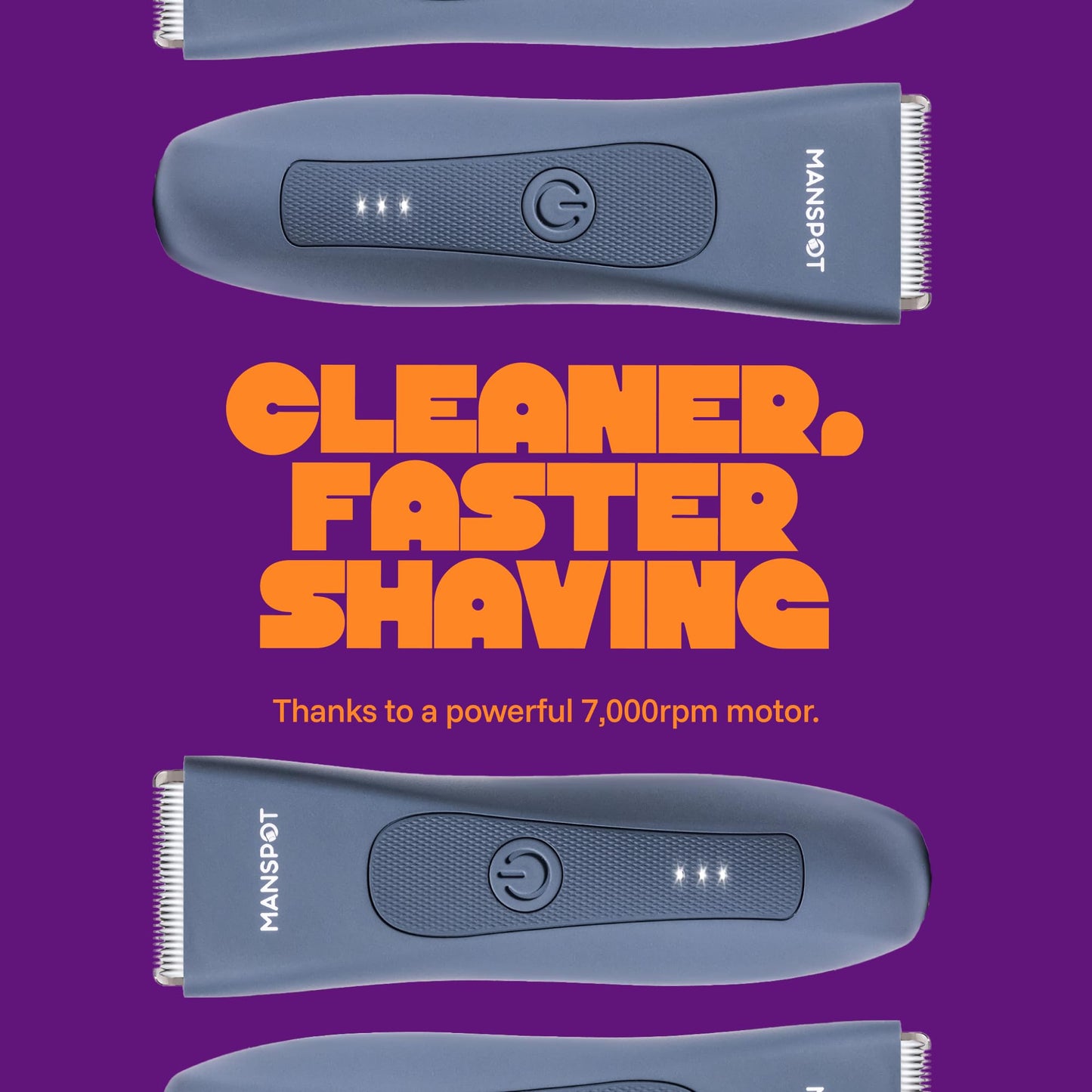 MANSPOT LADYSPOT™ Finishing Trimmers, Electric Shaver for Women, Hair Trimmer for Womens, Shaving & Grooming Sets Kit with 3 Guard and Replaceable Ceramic Blade Heads, Waterproof Wet/Dry(Orange)