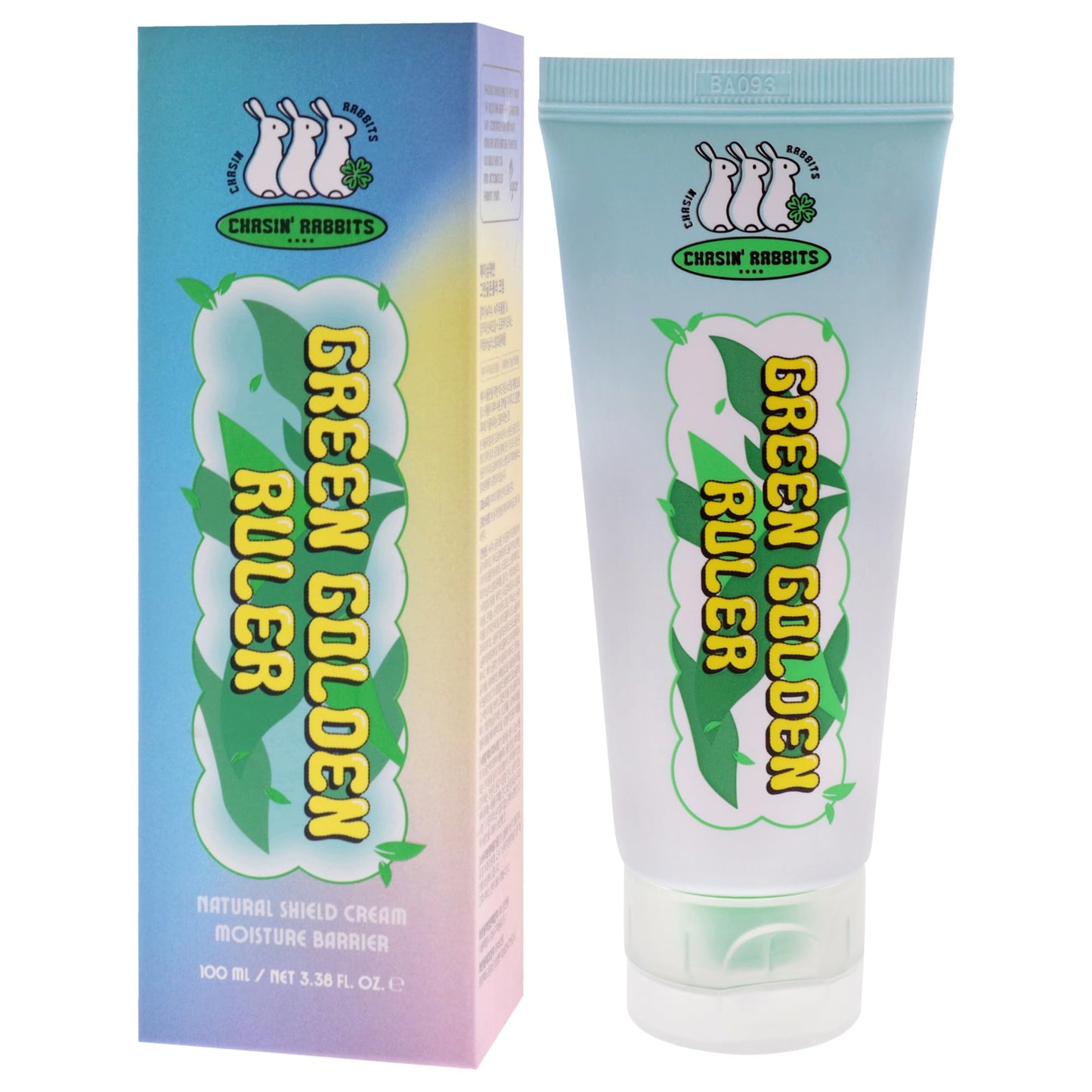 CHASIN' RABBITS Green Golden Ruler Cream | Vegan Intensive Moisturizing and Nourishing Face and Neck Moisturizer with Green Tea Extract and Probiotics | 75mL/2.53 fl. oz.