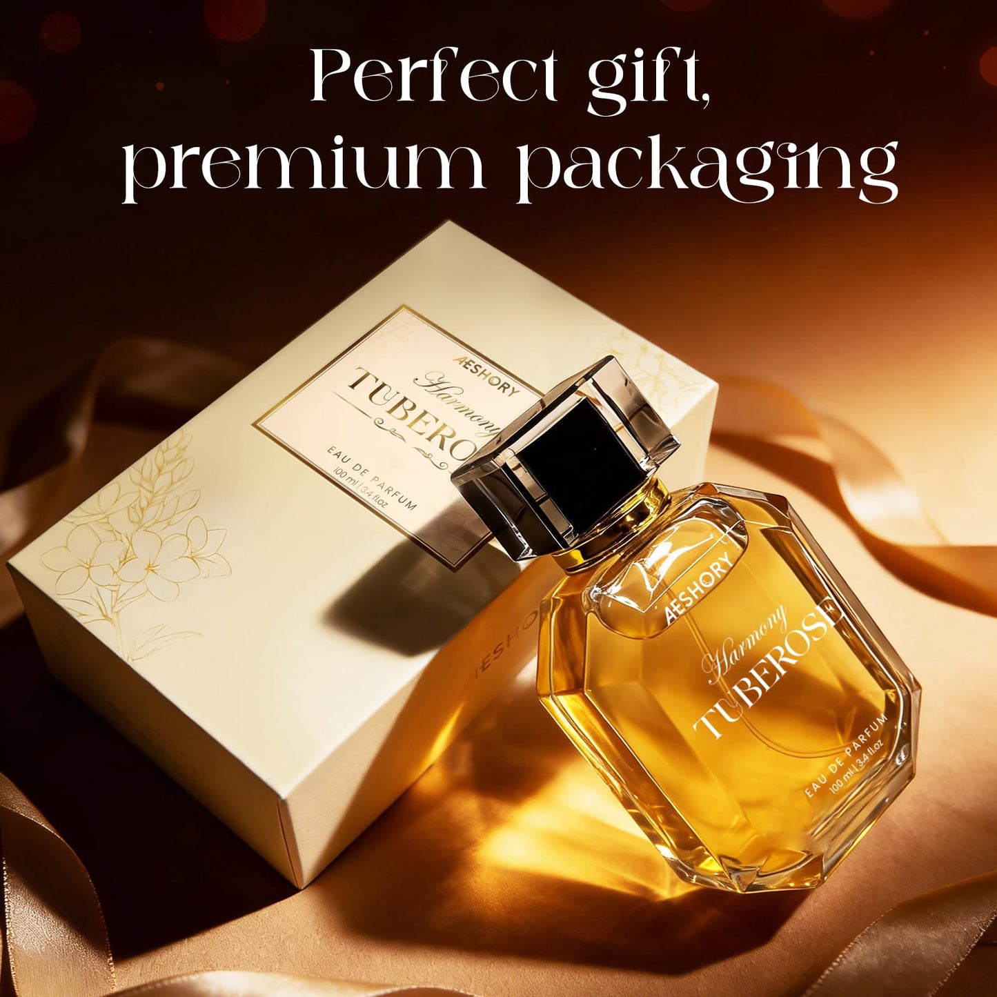 Luxury Women's Eau De Parfum Spray, 100 ML 3.4 Fl OZ, Unique Romantic Gourmand Long lasting Fragrance, Vanilla Musk Perfume Vegan Essentials Oils Notes, A Captivating Scent Feminine Gifts for Women