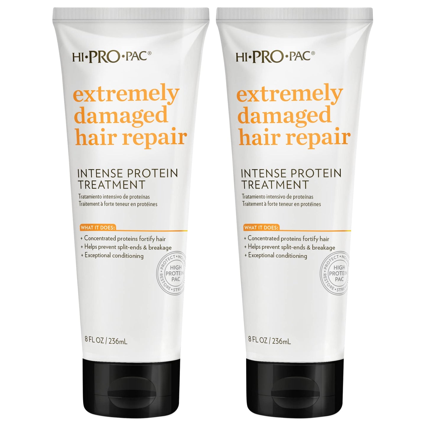 Hi-Pro-Pac Extremely Damaged Hair Intense Protein Treatment Repair 8 fl oz - and
