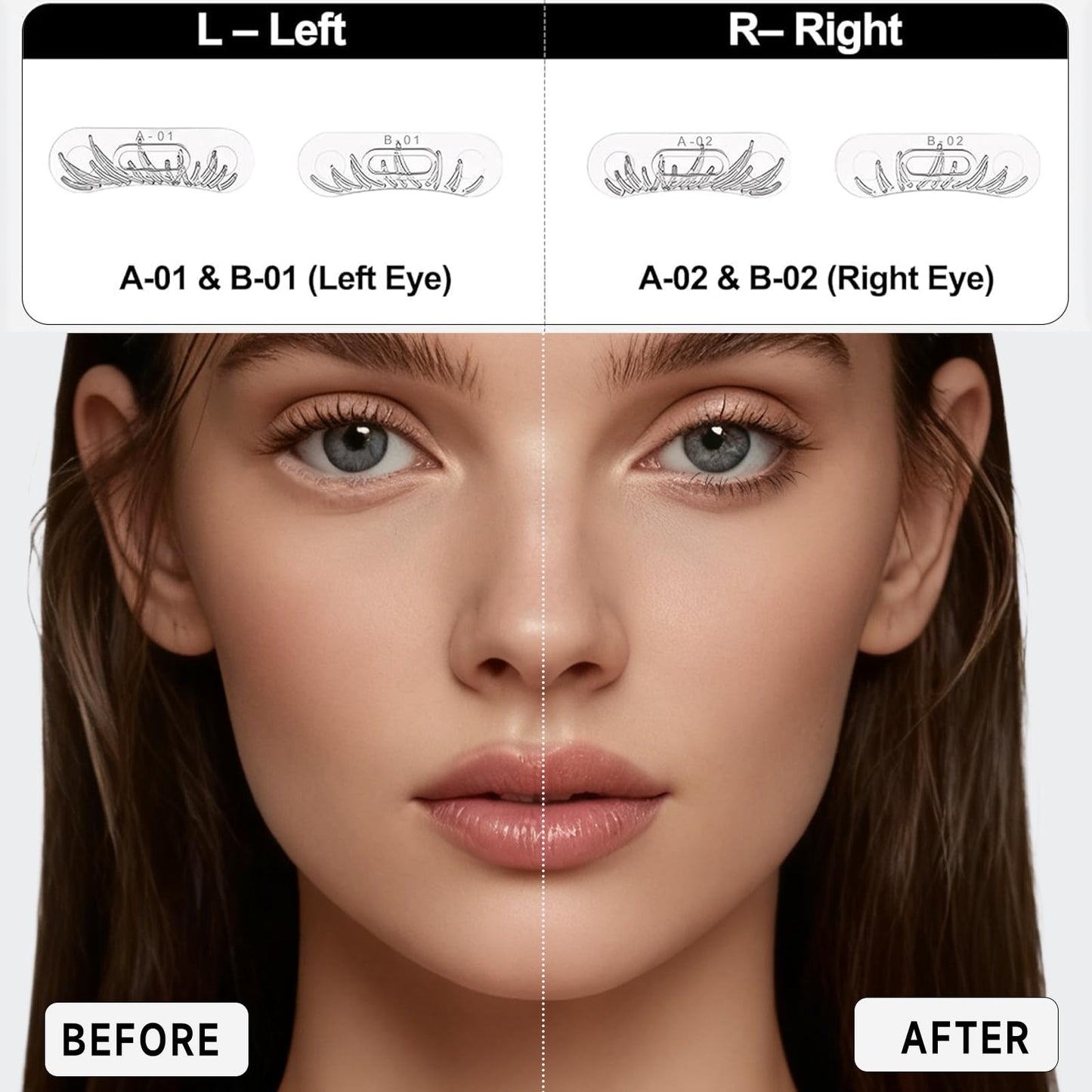 DUDUDU Lower Lash Stamp, Eyeliner Lash Stamp for Bottom Lashes, 2-IN-1 Ultra-Fine Waterproof Eyeliner Pen, Long-Lasting Smudge-Proof Eye Makeup Tool, Natural Lower Lash Stamp for Women