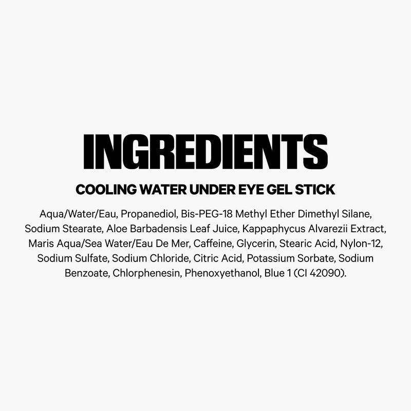 Milk Makeup Cooling Water Under Eye Gel Stick – Helps Reduce the Look of Puffy Eyes + Hydrates Skin with Caffeine + Seawater – Clean, Vegan, Travel Size Formula – 1.0 oz