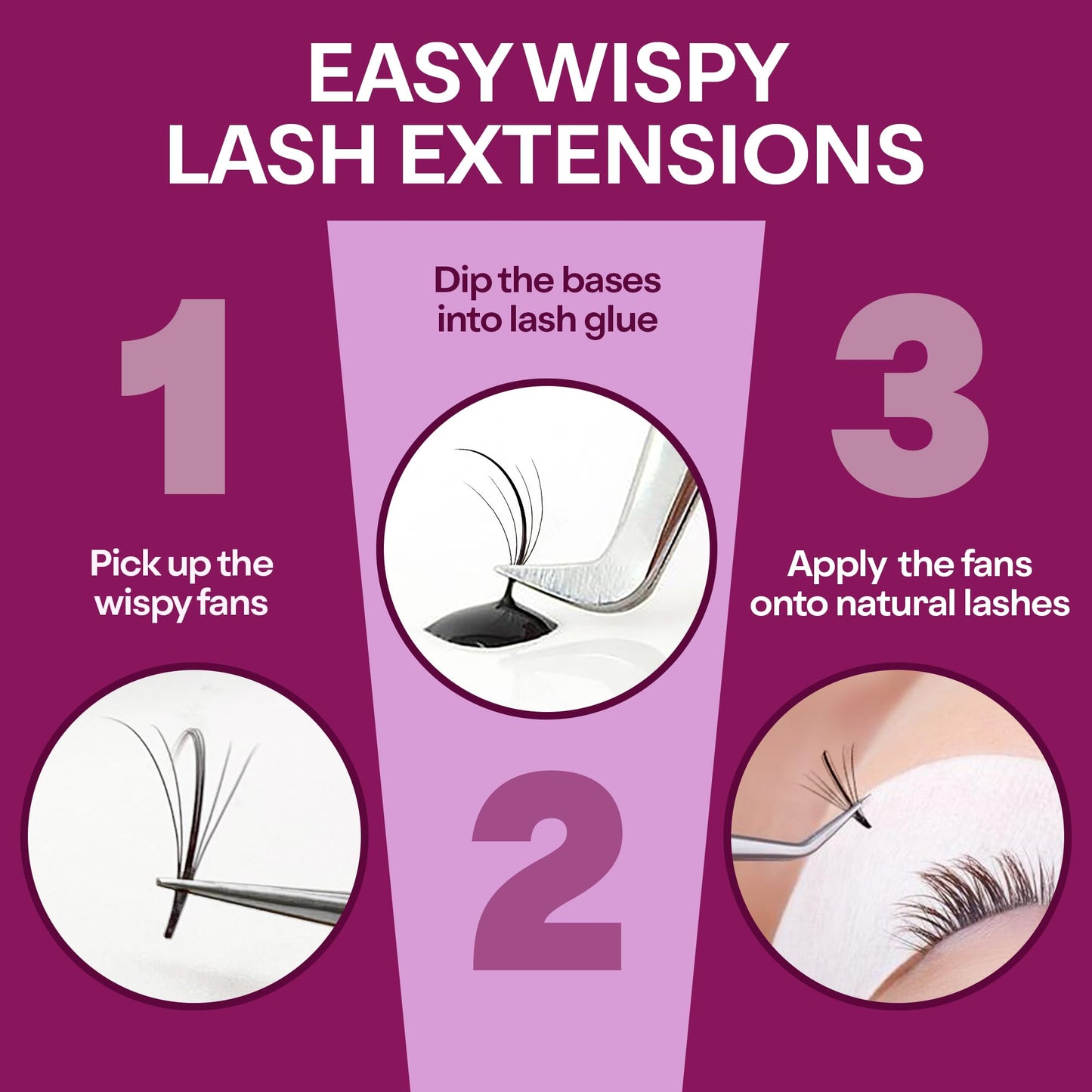 GLAMGAZE 750 Wispy Promade Fans - 5D 7D 9D, C D CC Curl 0.05-0.07mm Thickness Mixed Length - Handmade Wispy Eyelash Extensions Loose Premade Lash Fans Soft Spikes Volume Lash (5D-0.07-C, 11/12/13)