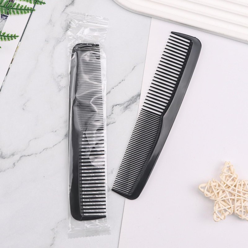 Gisdo Combs in Bulk Individually Wrapped, 300 Pack Black Plastic Double Tooth Hair Pocket Comb for Homeless, Charity, Care Pack