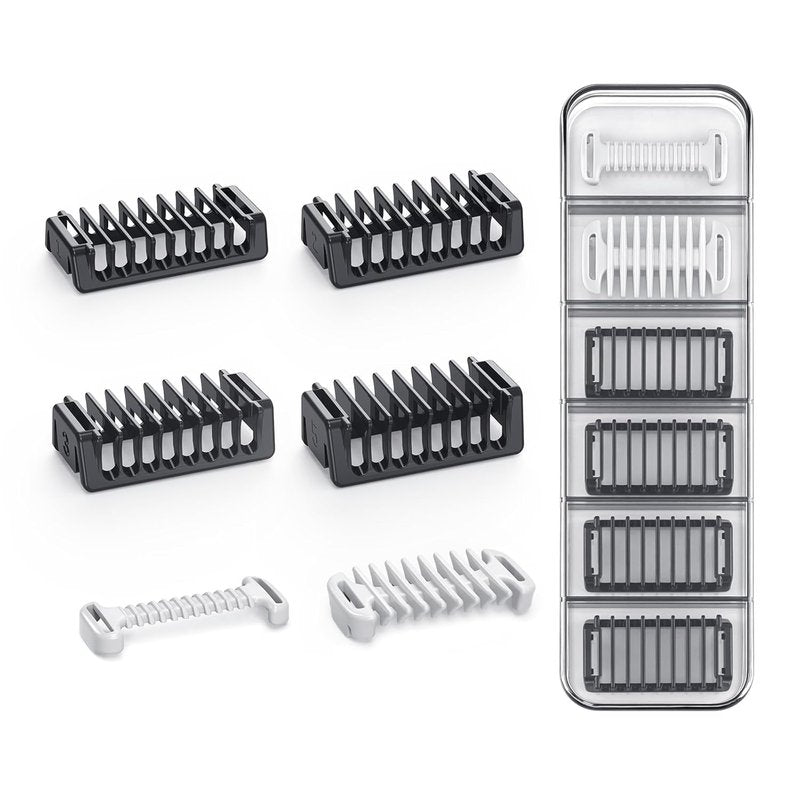 Guide Guards Set - 1/2/3/5mm Comb Attachments for Skin & Body | Hard Case Included, Compatible with Obalde QP Series
