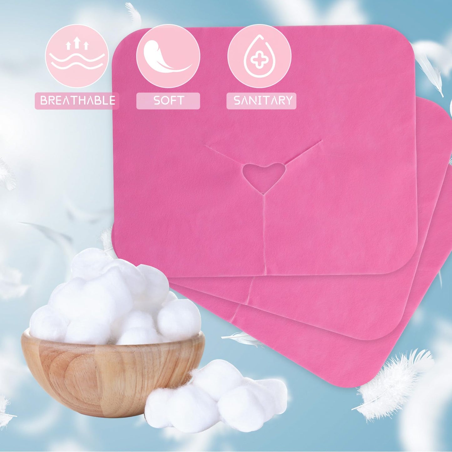 200 Pieces Disposable Face Cradle Covers Massage Headrest Covers for Massage Tables and Massage Chairs Beauty Spa Salon Bed, 11.8 x 15.7 Inches (Pink)