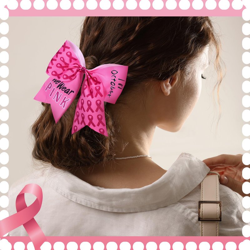 Suncalla 48 Pcs 7'' American Flag Cheer Hair Bows Patriotic Red White Blue Hair Bow 4th of July Scrunchie with Elastic Ponytail Holder 250th Anniversary Accessory for Women (Cute,Pink)