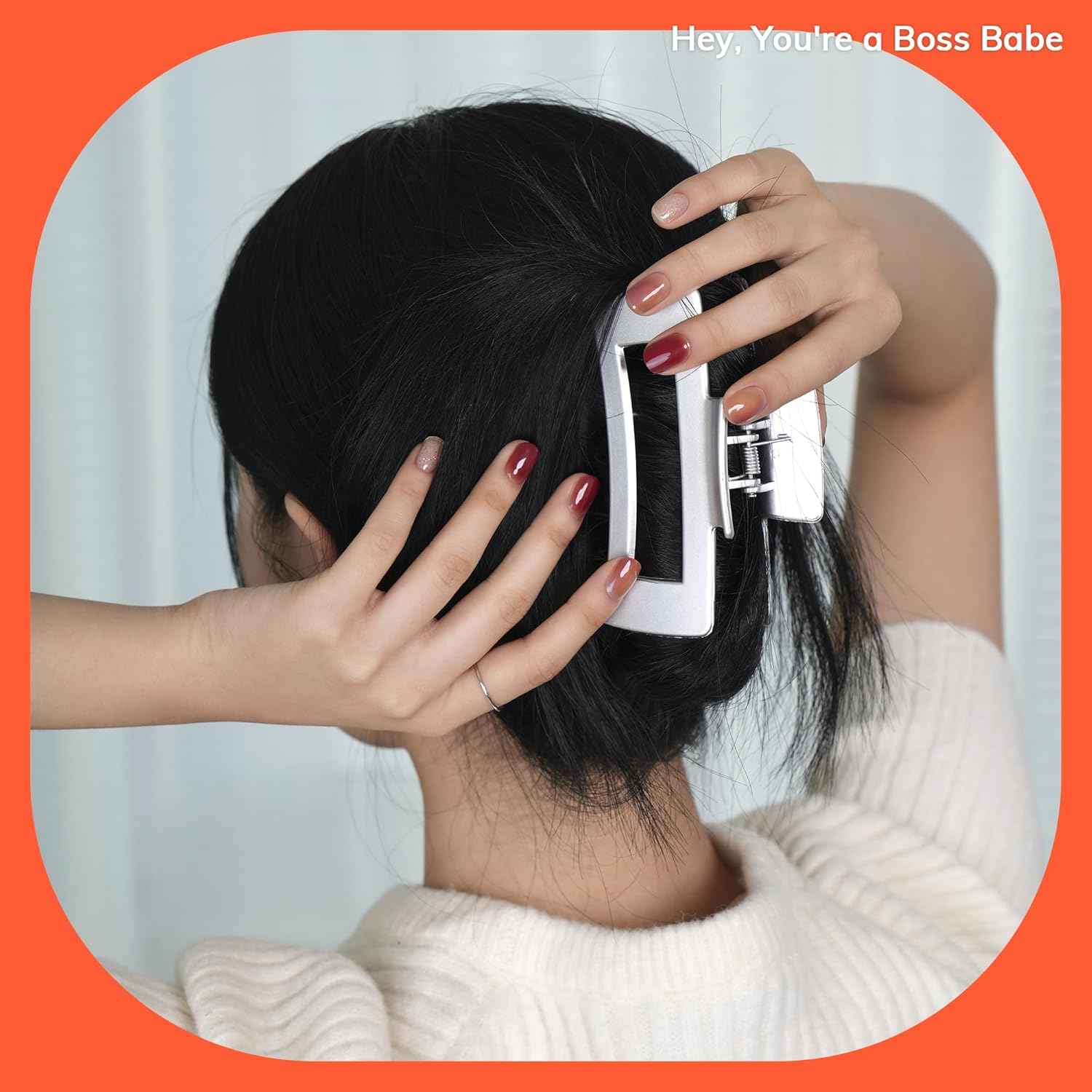 Semi Cured Gel Nail Strips Bundle - Boss Babe Design + Got To Go Remover (2 Pack)