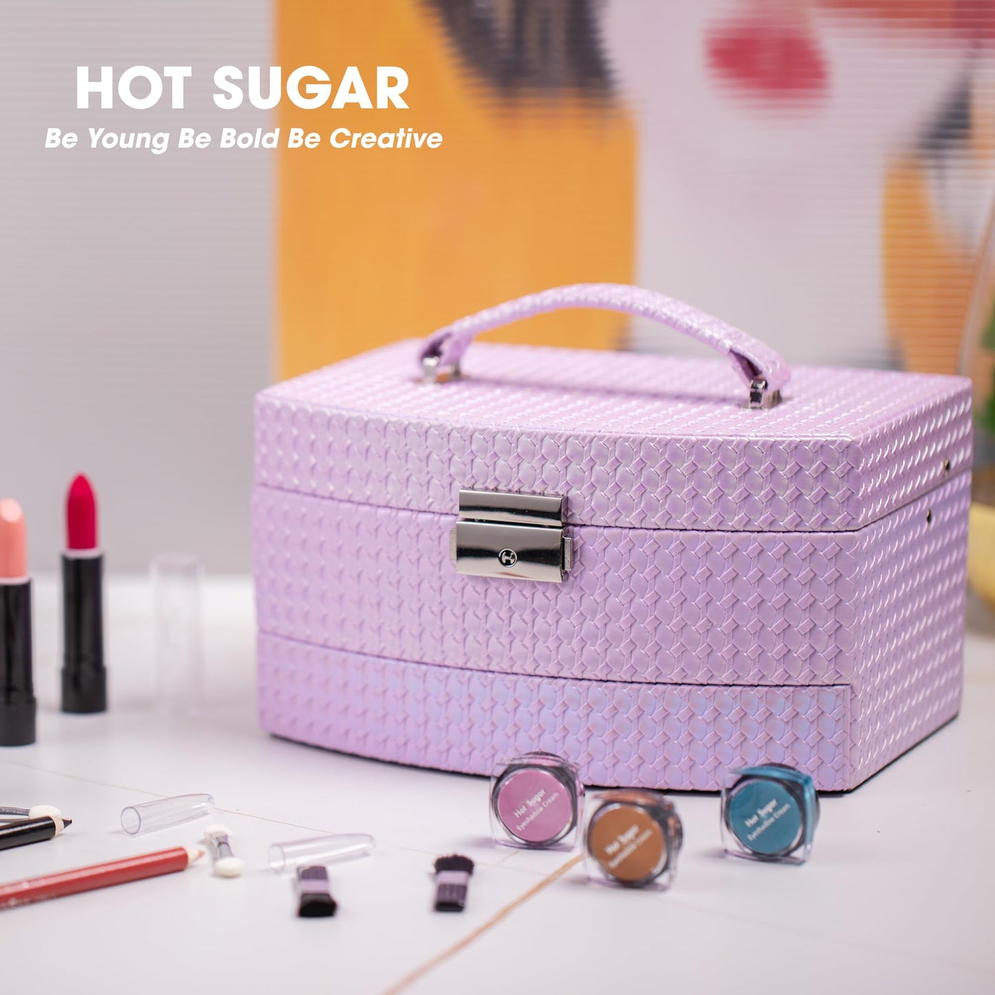 Hot Sugar Teen Girls Makeup Kit Complete Starter Gift Set (Purple)