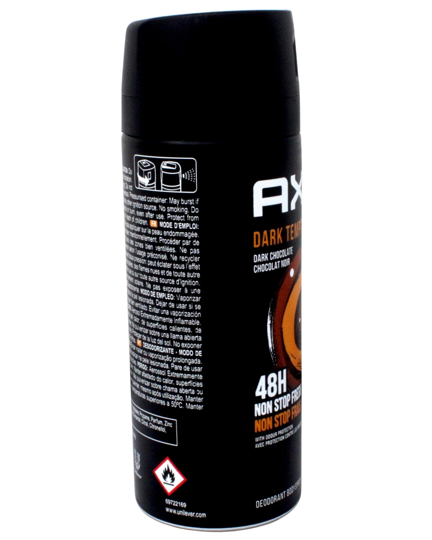 Axe Body Spray Deodorant for Long Lasting Odor Protection Dark Temptation All Day Fresh Scent Mens Deodorant Formulated Without Aluminum 5.1 oz 4 Count