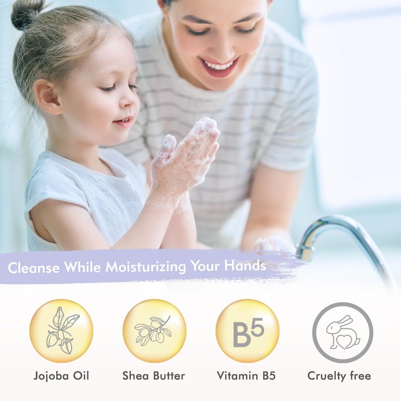 ROMIIE ZOI Foaming Hand Soap Gift Set, 1000ml Refill+500ml Foaming Soap, Cruelty-Free, Biodegradable Formula with Essential Oils for Sensitive Skin, Lavender Rosemary Scent, For Kitchen & Bathroom