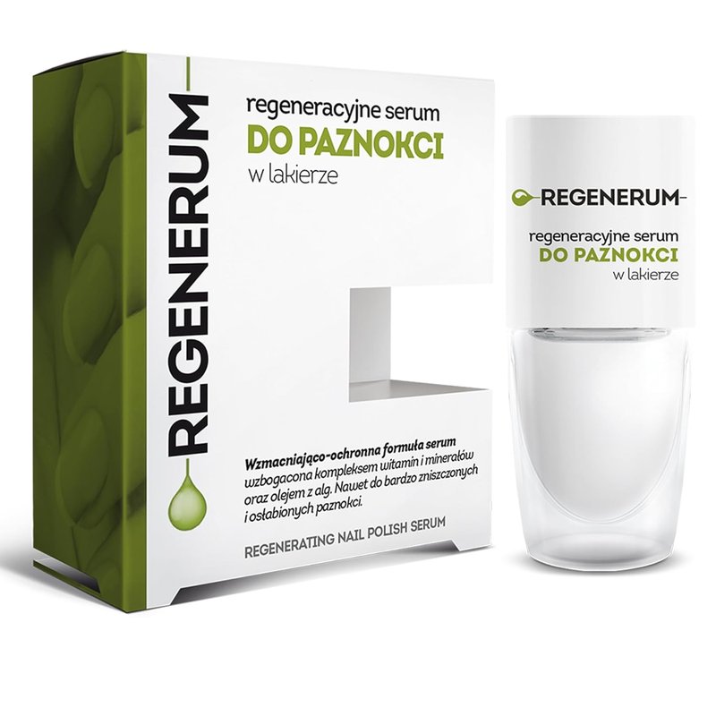 Regenerum Nail Polish Serum - Strengthens & Protects Nails | Vitamin Complex & Algae Oil - 8ml