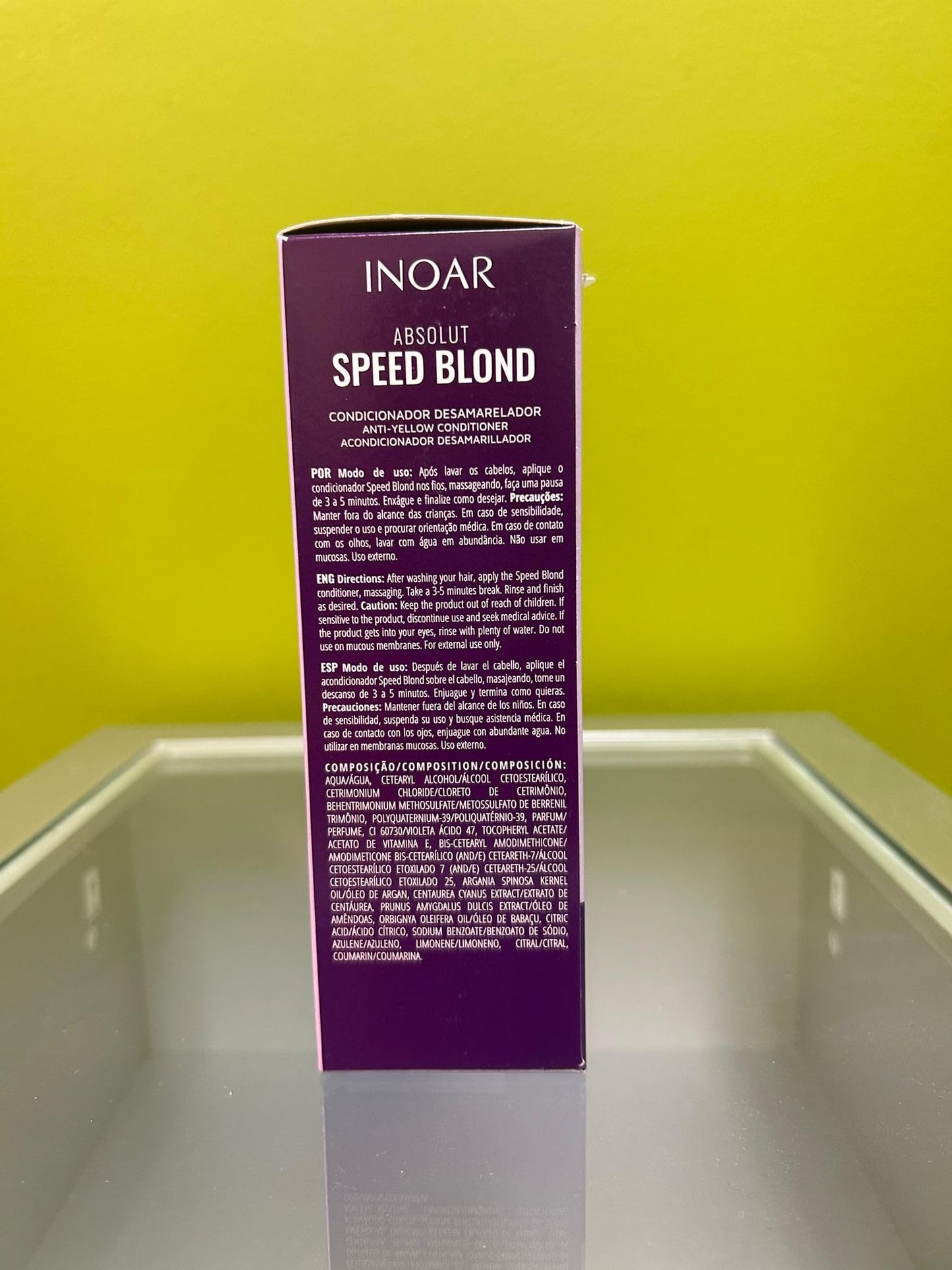 Inoar Absolut Speed Blond Shampoo & Conditioner Kit with Argan Oil for Blonde, Silver & Gray Hair with Tone Neutralization & Hydration, 8.45 fl.oz