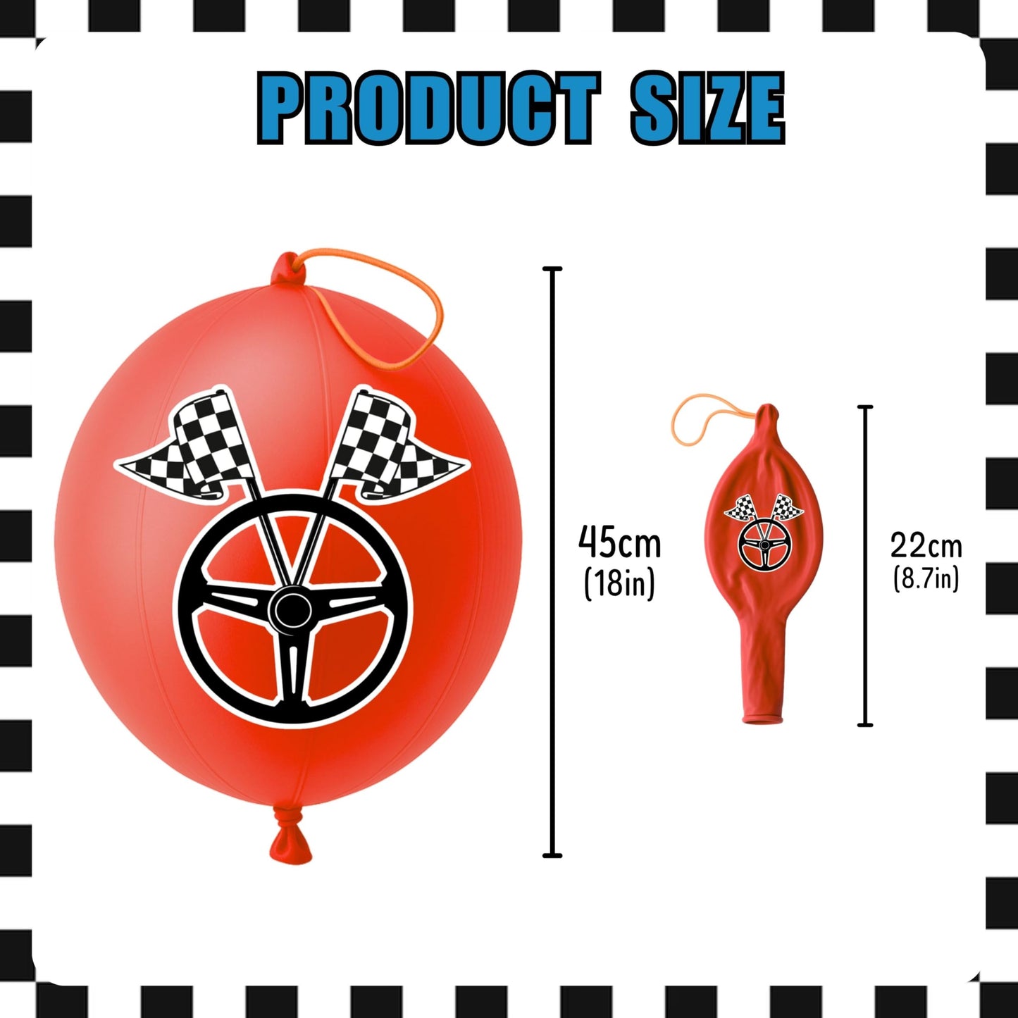 91BALLOONS 72 PCS Checkered Party Favors for Boys Girls
