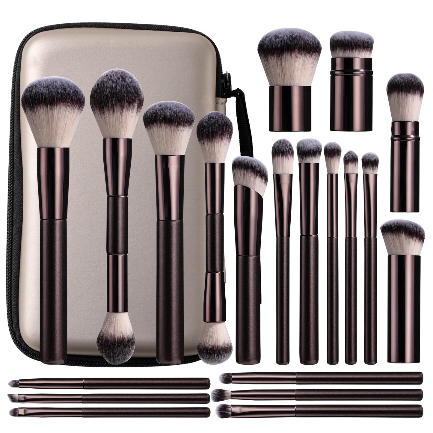 BS-MALL Makeup Brushes Set Pro – 22 Pcs Foundation Concealer Blush Eyeshadow Brush with Portable Cosmetic Case for Travel & Events