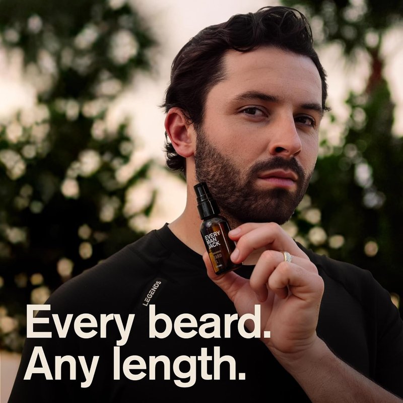 Men's Beard Oil - Sandalwood Fragrance for Deep Moisturizing & Softening | Naturally Derived with Shea Butter & Argan Oil - 1 fl oz