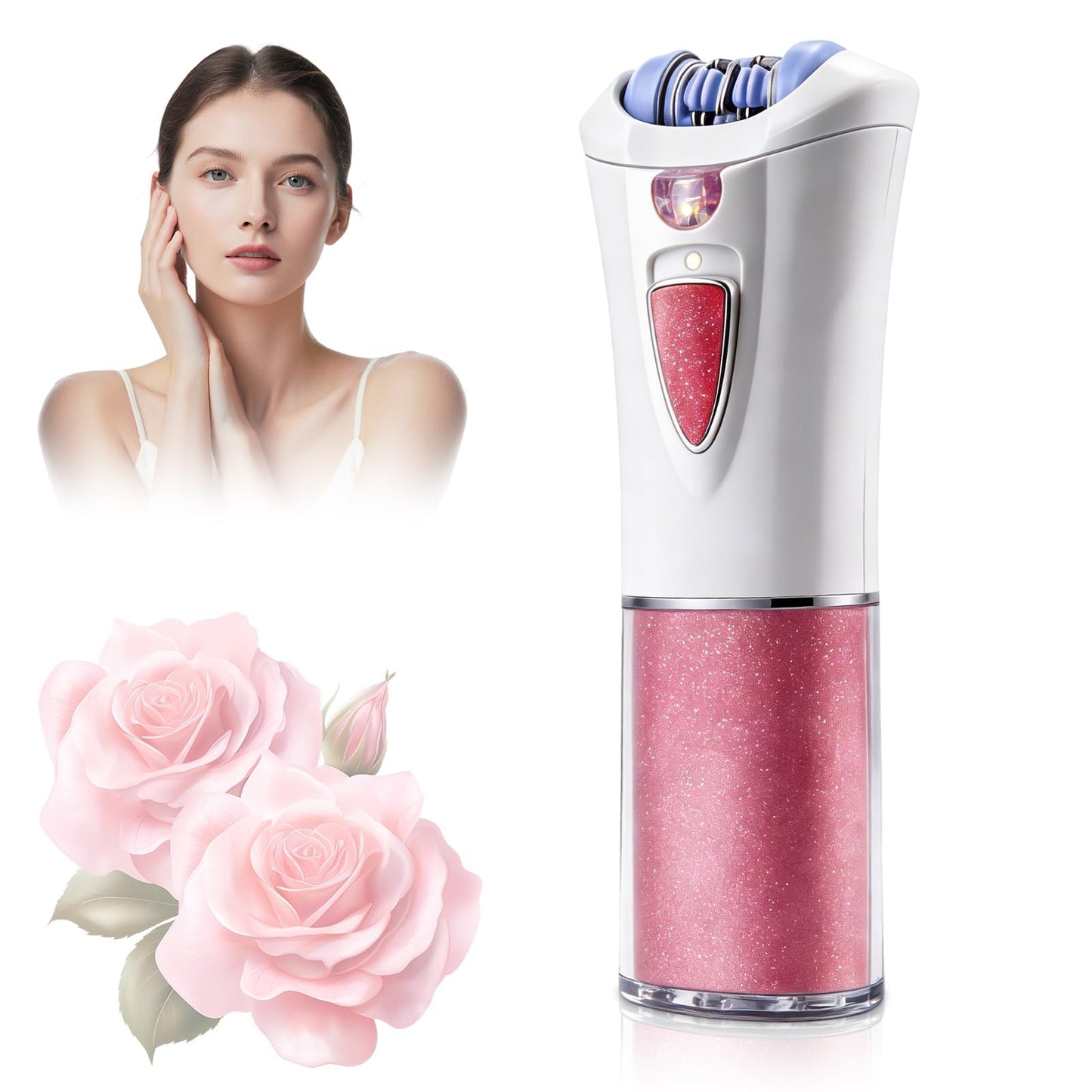 2026 Upgraded Facial Epilator for Women, Cordless Electric Tweezers Hair Removal Device with LED Light, Precise & Painless Face Epilator Hair Remover for Face/Lip/Arms/Legs/Bikini Line