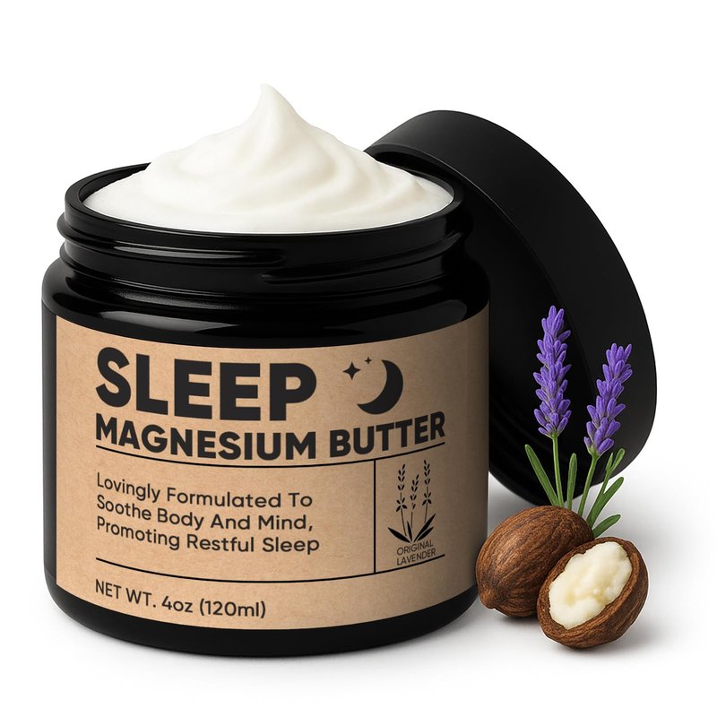 ipxkwll Magnesium Butter for Sleep, Nighttime Magnesium Cream for Leg & Foot – with Shea & Mango Butter, Arnica & Essential Oils for Relaxation, Restful Sleep & Leg Comfort(Lavender) (1)
