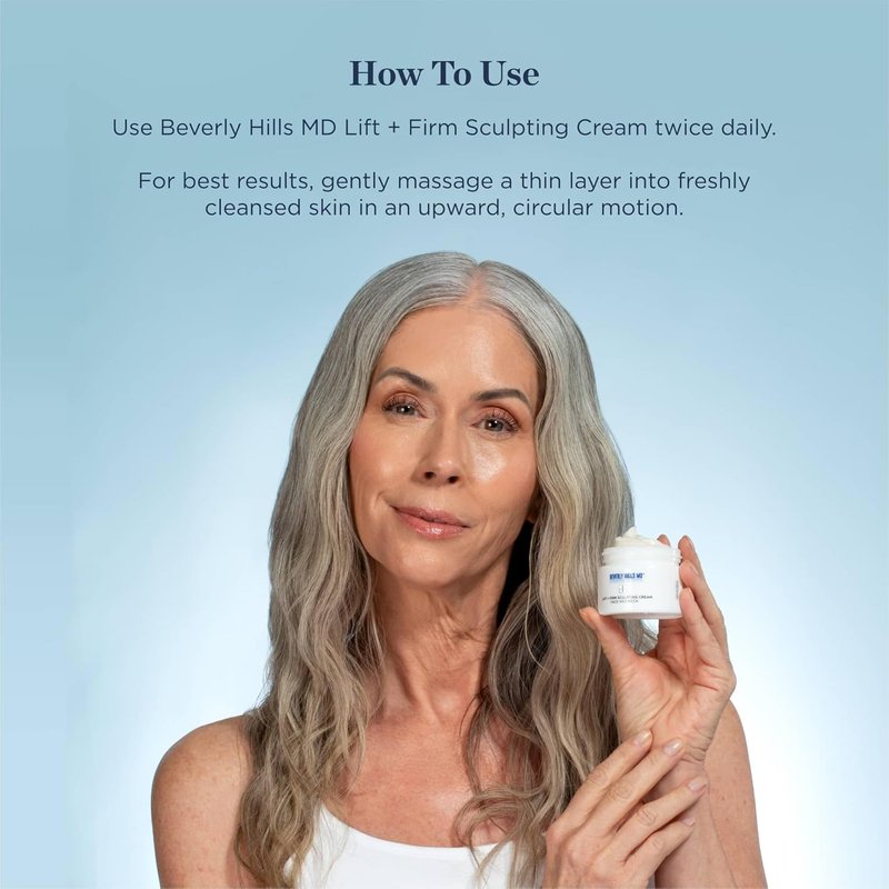 Beverly Hills MD Lift & Firm Sculpting Cream - Anti-Aging Lotion for Tightening & Toning Skin | Smooth Face, Neck & Décolleté with Silk Peptides & Aloe Vera