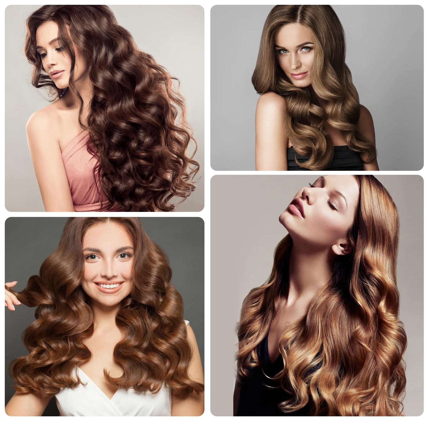 Hair Rollers, 12 Pack Self Grip Salon Hairdressing Curlers, DIY Curly Hairstyle,Colors May Vary