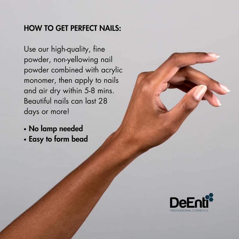 DeEnti Acrylic Nail Powder - 2oz Cover Pink|Professional Grade, Bubble-Free Acrylic Powder for Nails | Long-Lasting, Chip-Resistant Nail Acrylic Powder for Carving, Extensions & Fake Nails