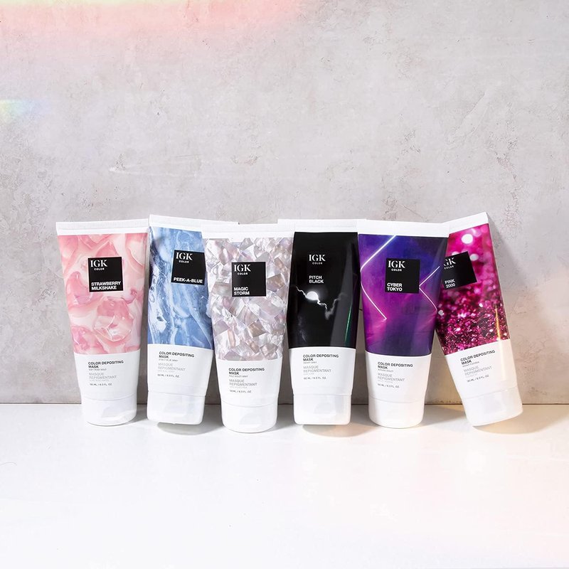 IGK Magic Storm | Pale Violet Gray Hair Gloss + Color Depositing Mask | Boost Shine, Enhance Cool Tones, Refresh Color | Semi Permanent Conditioning Treatment | Vegan | 6 oz