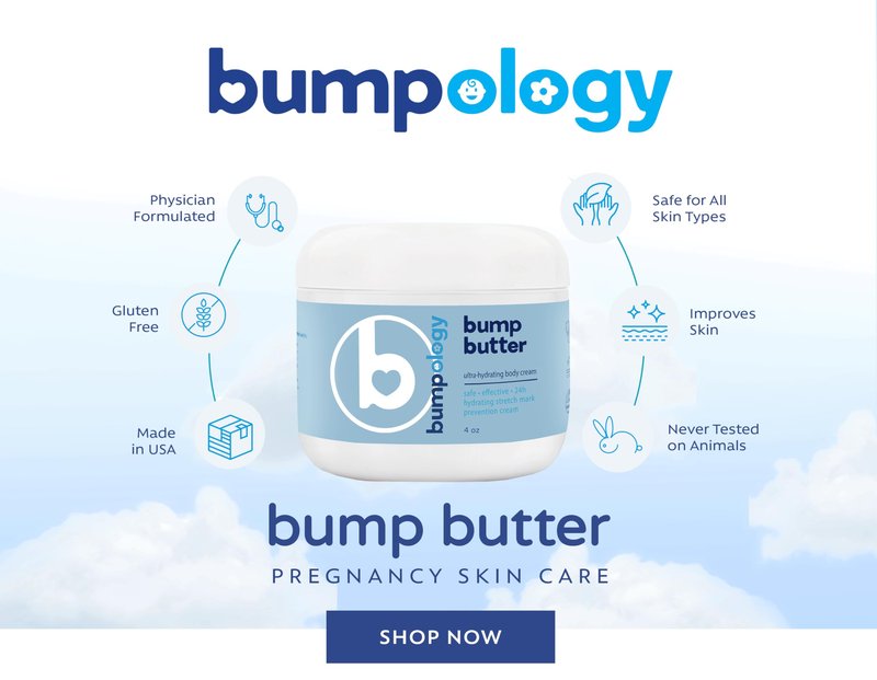 Bumpology Bump Butter, Hydrating Belly Balm for Pregnancy, Stretch Marks & Dry Skin, 3-in-1 Moisturizer with Shea & Cocoa Butter, & Vitamin E, Vanilla Scent, 4 oz