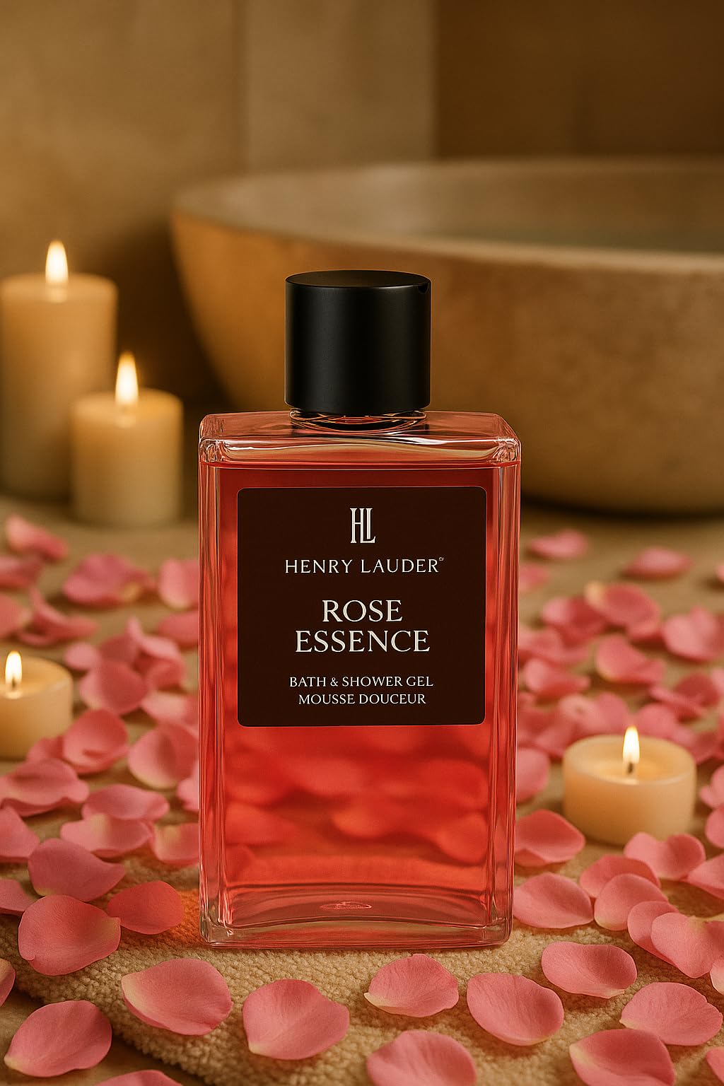 HENRY LAUDER Rose Essence Bath & Shower Gel, 10.2 fl oz